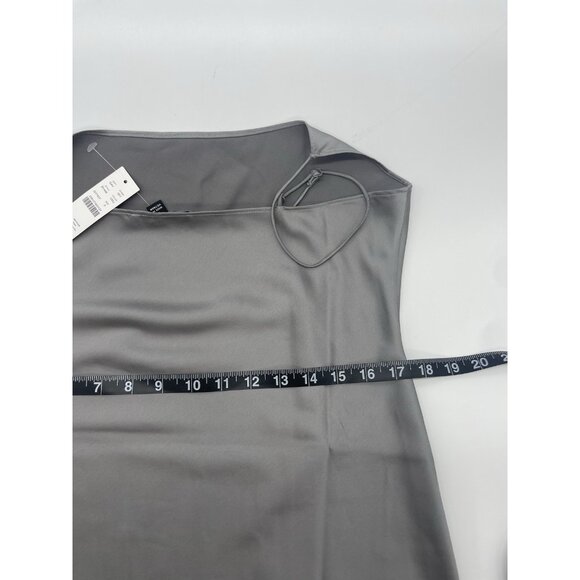 J. Crew Gwyneth slip dress silver Sz 6 gray Party Cocktail Wedding Slimming - Picture 8 of 8